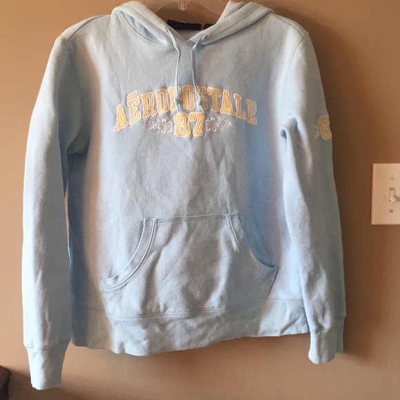 light blue aeropostale hoodie